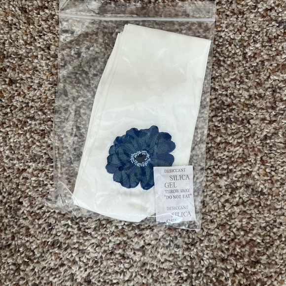 Modcloth White Blouse with Blue Floral Accent - Picture 4 of 6